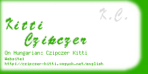 kitti czipczer business card